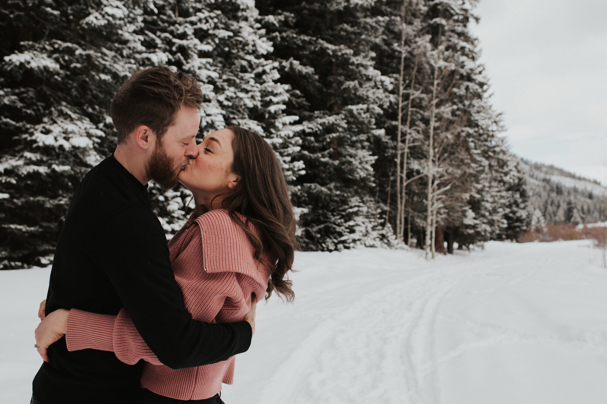 Candid Winter Engagement Session
