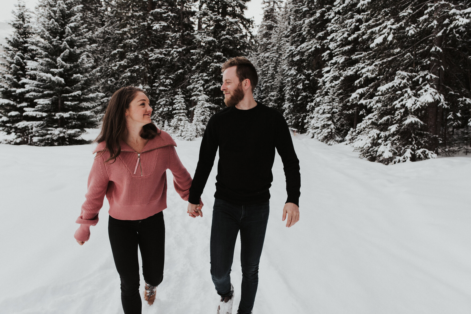 Candid Winter Engagement Session
