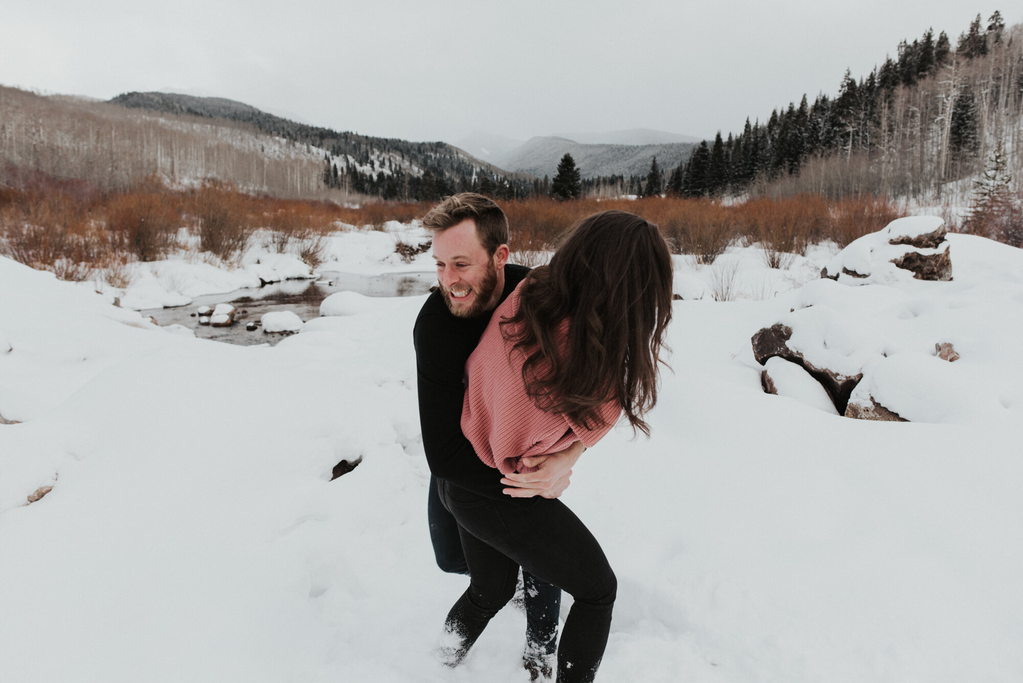 Mountain Engagement Session Vail Colorado